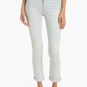 Hudson Blair Gal light wash straight cuffed crop stretch women jeans NWT sz 24